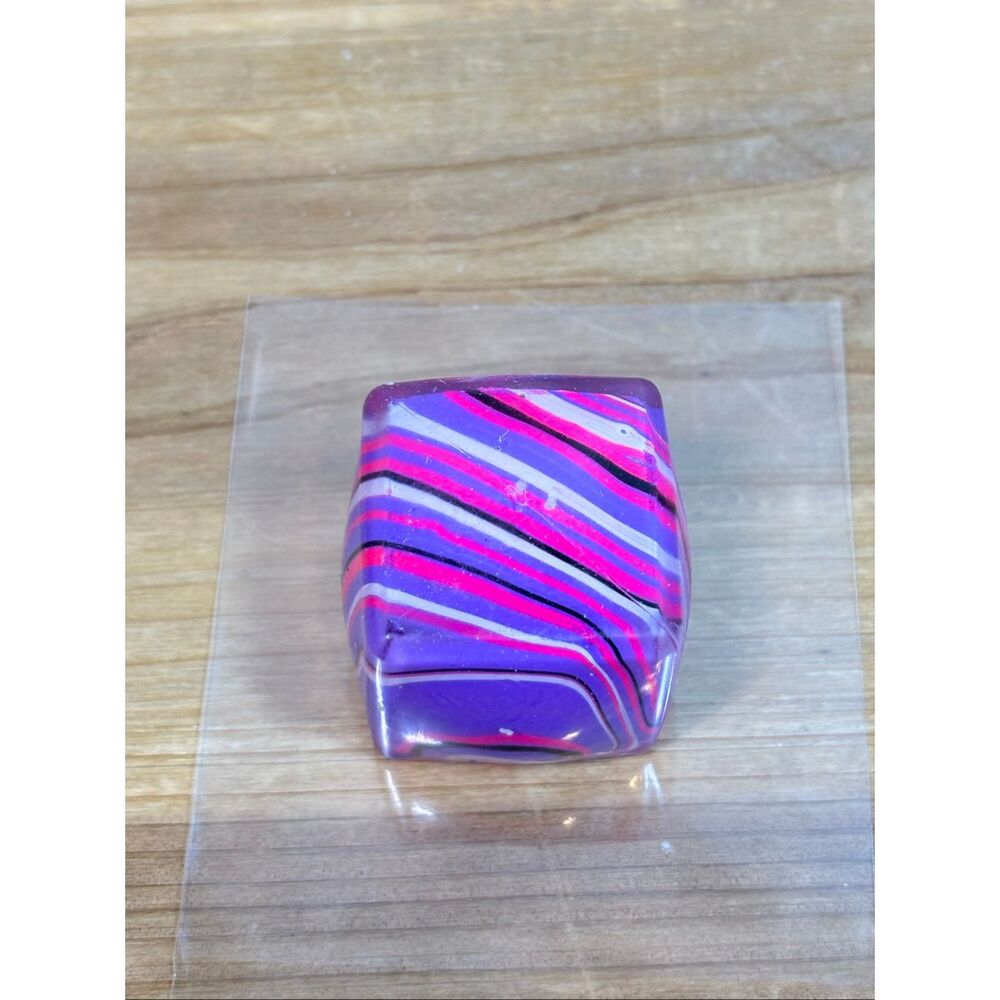 Like Nee Doh Squishy pink and purple cube fidget toy mini